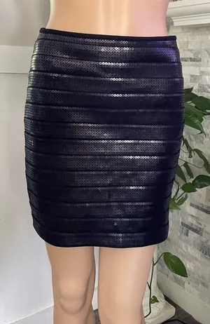 Express Sequin Mini Skirt Sz 2 thumbnail 1