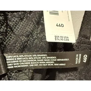 Torrid XO ULTRA PLUNGE PUSH-UP BRA - LACE BLACK Size 46D NWT thumbnail 9
