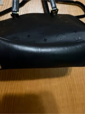 MCM Black Logo Tote with Front Pockets thumbnail 5