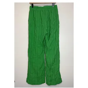 Jason Wu Green Crinkle Drawstring Waist‎ Wide Leg Casual Pants - Women's L thumbnail 4