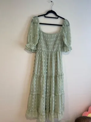 Summer boho Dress Green Size M thumbnail 2