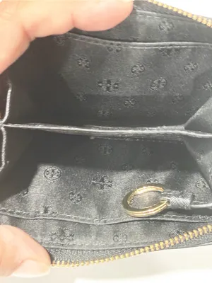 Tory Burch Black Crossgrain‎ Leather Gold Hardware Wallet thumbnail 2