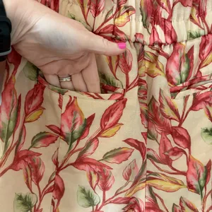 Lovers + Friends Bosworth Emory Tropical Print Tank Tan Red Floral Romper S NWOT thumbnail 7