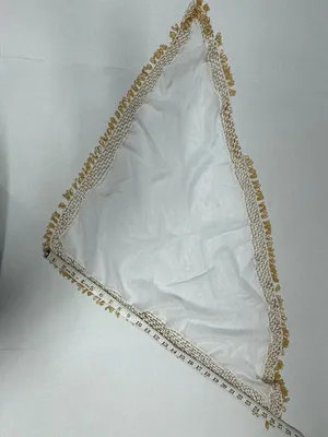 Egyptian Belly Dance Hip Scarf With Gold‎ Bead Trimming - 39" x 25" x 25". thumbnail 11