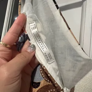 LAST CHANCE Zara floral metallic flare v neck dress thumbnail 4