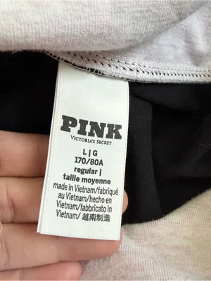 PINK Victoria’s Secret Allday Foldover Flare Leggings Pants in Black Pink L thumbnail 9