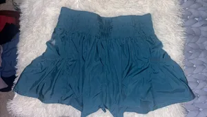 Free People Get Your Flirt On Shorts Movement Green thumbnail 1