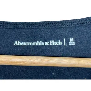 Abercrombie & Fitch Black Ruched Wrap V-Neck Short Sleeve Bodysuit Womens Size M thumbnail 3