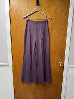 Quince Ultra-Stretch Ponte Super Wide Leg Pants Dark Orchid Purple Small thumbnail 10
