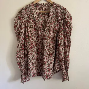 Free People Meant to Be Vintage Floral Boho Romantic Long Sleeve Blouse L thumbnail 2