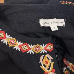 Stevie Hender Heavily Embroidered Open Shirt‎ Shacket S Boho Peasant Festival thumbnail 6