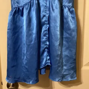 Vintage Kathryn blue silky skirted nightgown, size large thumbnail 6