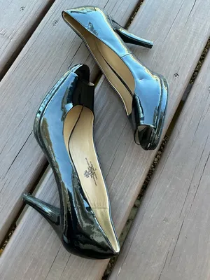 Merona Patent Leather Peep-Toe High Heels in Black🖤 thumbnail 2