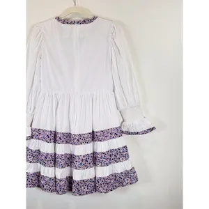 Tuckernuck Pomander Place Mini Dress White Floral Tiered Fran Puff Sleeve XS thumbnail 11