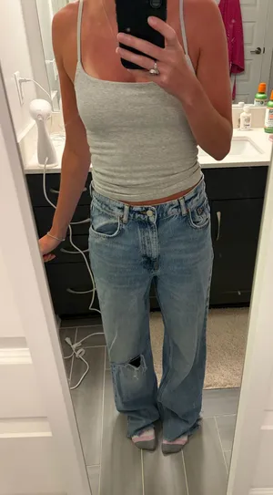 ZARA Wide-Leg Jeans High-Rise thumbnail 1