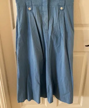 Orvis Vintage 1980s House Dress Maxi Long Button Down Blue Size 14 Casual EUC thumbnail 4