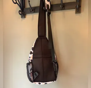 Cow Print Sling Bag Pink thumbnail 3