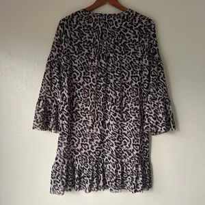 Tahari Cheetah Printed Mesh 3/4 Sleeve Mini Dress Size XS thumbnail 8