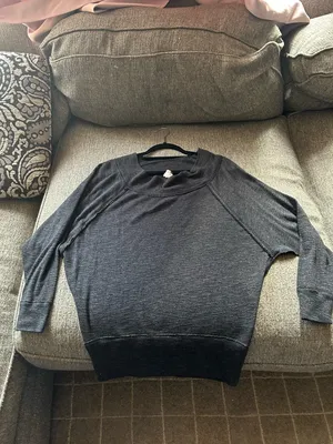 Free People - We The Free Charcoal Black Off-Shoulder Pullover | Size Large thumbnail 7