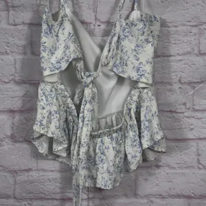 Mi Ami Large Floral Peplum Top thumbnail 4