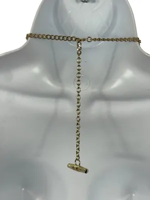 Lauren Ralph Lauren Navy Halter Cocktail Dress Gold Chain Neck Keyhole 8 thumbnail 7