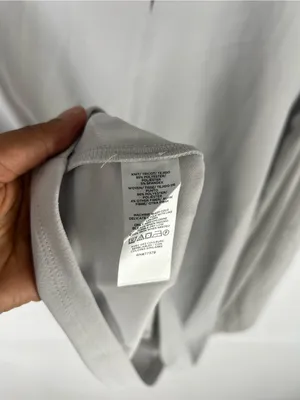 Ann Taylor Gray Mixed Media Mock Neck Blouse Size M thumbnail 7