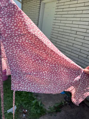 Naggo Pink Printed Wrap Jacket for Women thumbnail 4