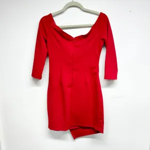 Lulu's Women Baby Be Mine Red‎ Off-the-Shoulder Bodycon Dress Large thumbnail 4