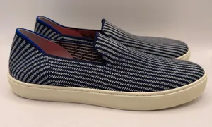 Rothys The Sneaker Navy Stripe Slip On Knit Shoes Womens‎ 10.5 Washable NEW thumbnail 1