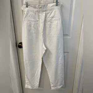 Free People White  Drawstring Pants thumbnail 2