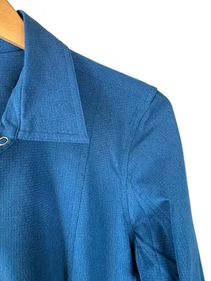 Duluth Trading Blue Performance Shirt Dress Collared Long Sleeve Pockets Size S thumbnail 3