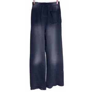 Aviator Nation Wide Leg Pocket Sweatpants‎ Faded Smoke Women's Size Medium thumbnail 2