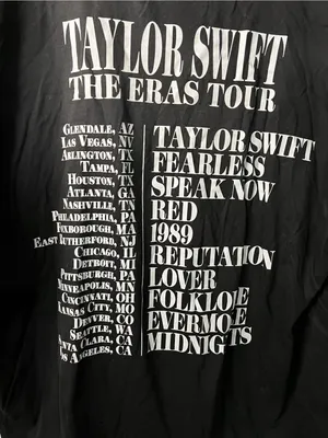 Taylor Swift Eras Tour Official Merch Graphic Oversized Band T-Shirt Pop Music thumbnail 6