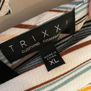 Trixxi striped vneck wide leg cropped jumpsuit thumbnail 6