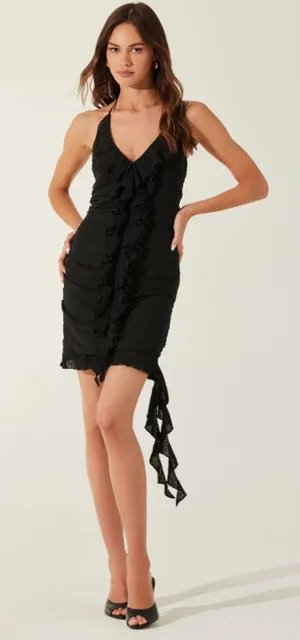 Astr‎ the Label Ruffle Halter Mini Dress Size XL New with Tags thumbnail 1