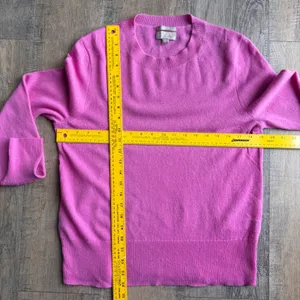 J.Crew Cashmere Crewneck Sweater Pink Classic Fit Women's Medium Soft Knit thumbnail 6