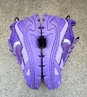 SKECHERS Women’s Purple Memory Foam Leather Low Top Lace-Up Athletic Sneakers thumbnail 3