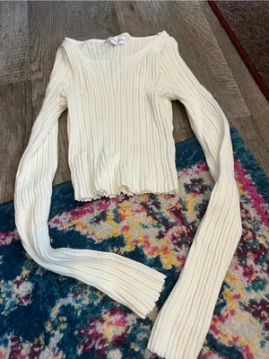 ALL THE WAYS Desirae Knit Top in White thumbnail 5
