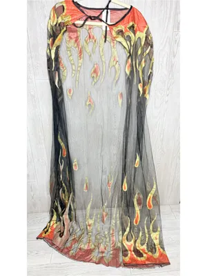 Rubies sheer glitter flame devil Halloween costume accessories one size thumbnail 5
