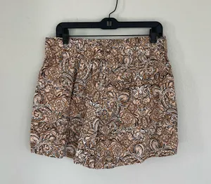 J. Crew Pull On Cotton Poplin Shorts in Ornate Paisley Size Medium thumbnail 6