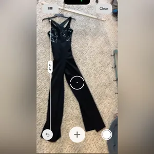 Women’s Jumpsuit, Black Sequin, Small,‎ Open Back thumbnail 10