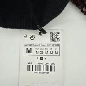 NWT Zara Trafaluc Black w/ Red Sequin Turtleneck Sweater Women's Size‎ Medium thumbnail 7