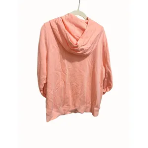 Nike Womens glitter logo Coral Peach‎ Hoodie Sweatshirt M Cotton Blend thumbnail 2