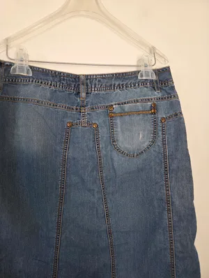 Jeanstar Denim Skirt A-Line Knee Length Y2K 90s Medium Wash Retro Casual Medium thumbnail 8