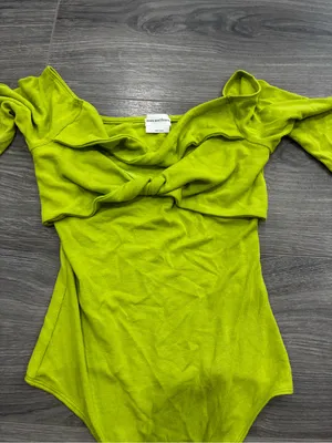Lovers + Friends Daphne Bodysuit in Yellow Green thumbnail 3
