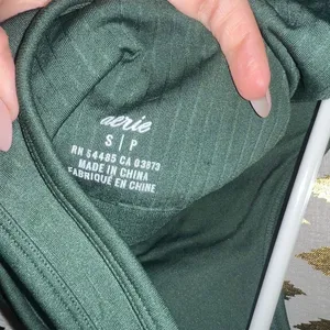 Aerie green crop top Aerie Ribbed Seamless Tank Bralette size S thumbnail 5