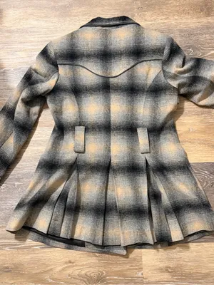 Stetson Women’s Western Plaid Double Breasted Wool Blend Jacket S thumbnail 6