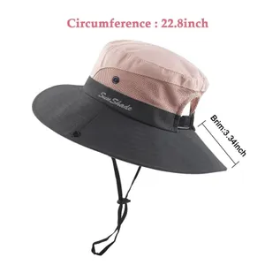 Women's Sun Shade Hat Wide Brim Hat UV Blocking Hiking Camping Sun Protect White thumbnail 11