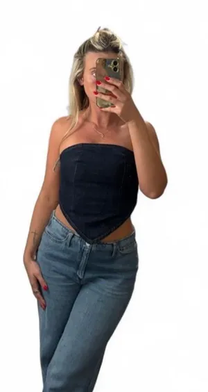 Denim Abercrombie top thumbnail 1