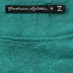 Gudrun Sjoden Size M 100% Linen Sweater Shift Dress Mini Green thumbnail 3